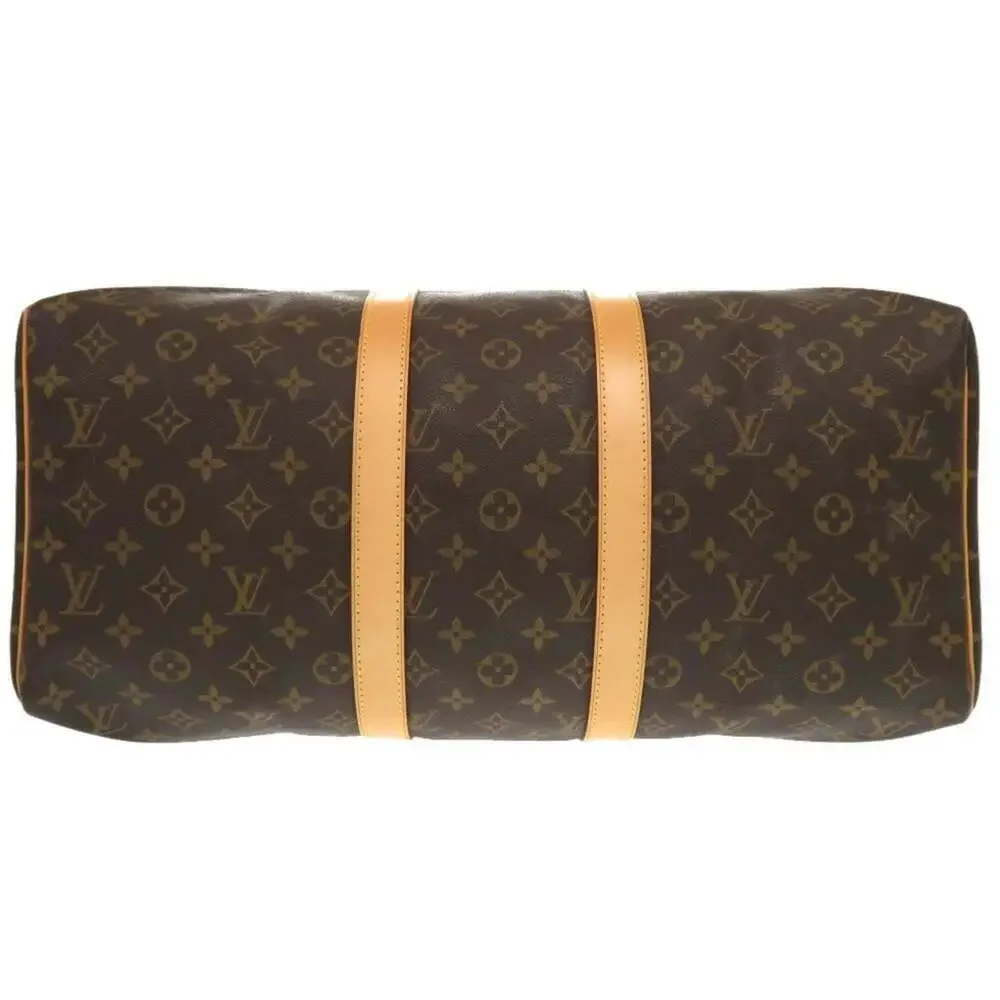 LOUIS VUITTON Brown Monogram Keepall 45 Boston Bag